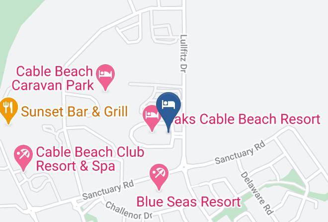 Broome Sanctuary Resort Cable Beach Map