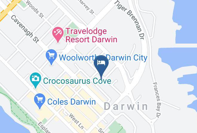 Oaks Darwin Elan Hotel Map