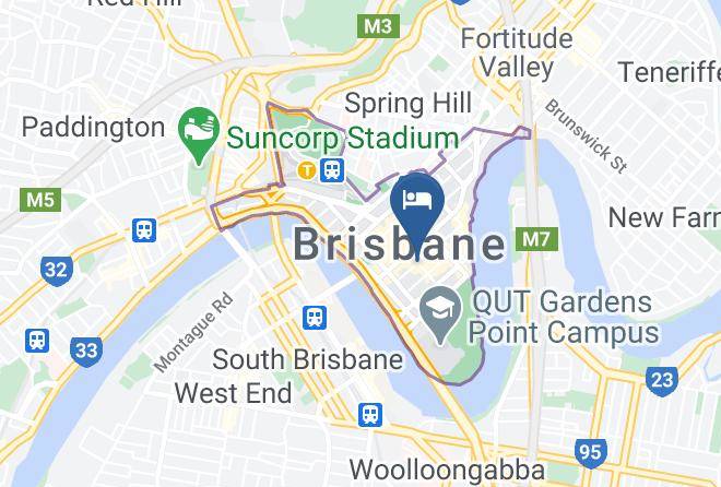 Oaks Brisbane Festival Suites Map
