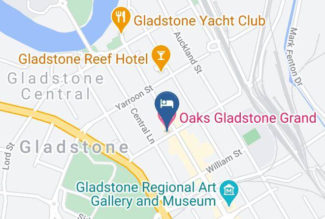Gladstone - Oaks Gladstone Grand Hotel Maps