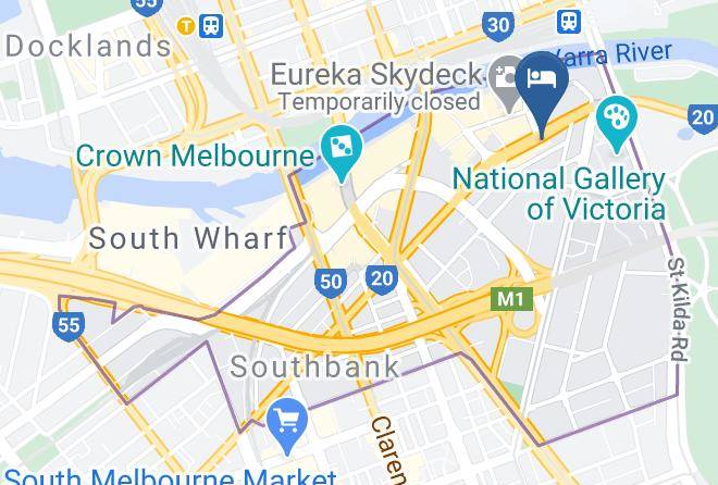 Melbourne - Oaks Melbourne Southbank Suites Maps