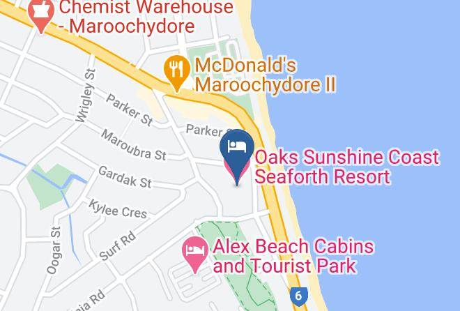 Oaks Sunshine Coast Seaforth Resort Map