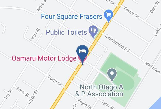 Waitaki Otago - Oamaru Motor Lodge Maps