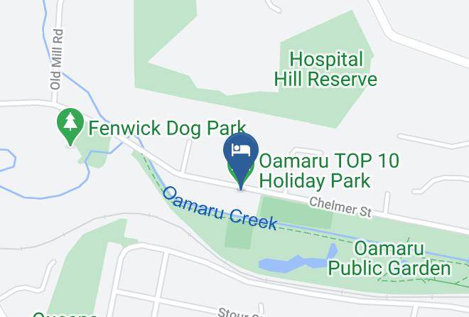 Waitaki Otago - Oamaru Top 10 Holiday Park Maps
