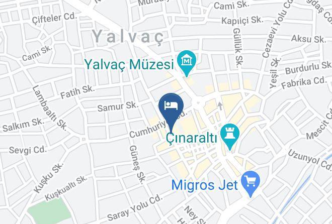 Yalvac - Oba Hotel Restoran Maps
