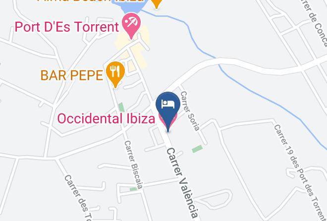 Occidental Ibiza Map