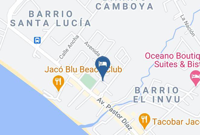 Garabito - Ocean Beach Hotel Jaco Maps