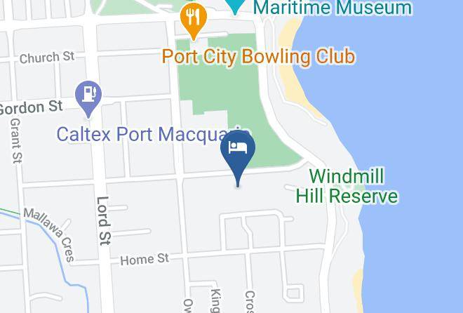 Port Macquarie Hastings - Ocean Breeze Motel Port Macquarie Maps