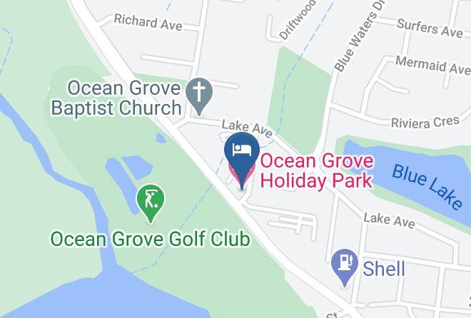 Ocean Grove Holiday Park Map