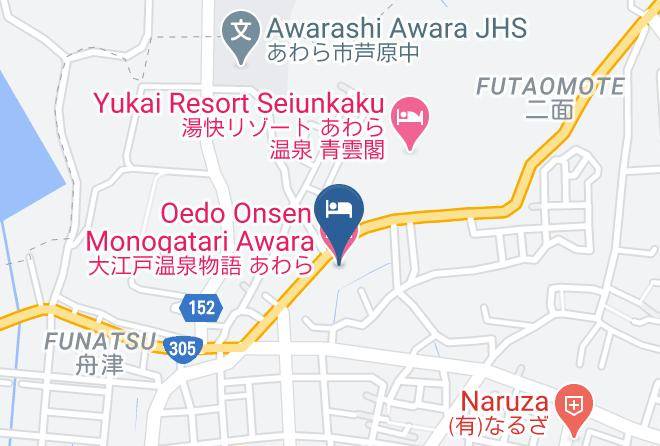 Awara City - Oedo Onsen Monogatari Awara Maps