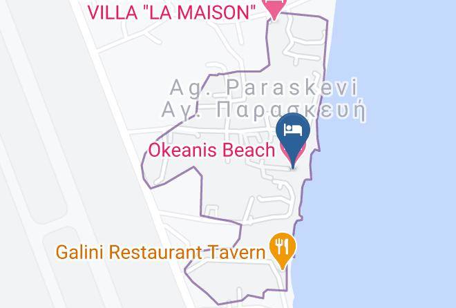 Thira - Okeanis Beach Maps