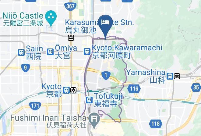 Kyoto City Higashiyama Ward - Oki's Inn Maps
