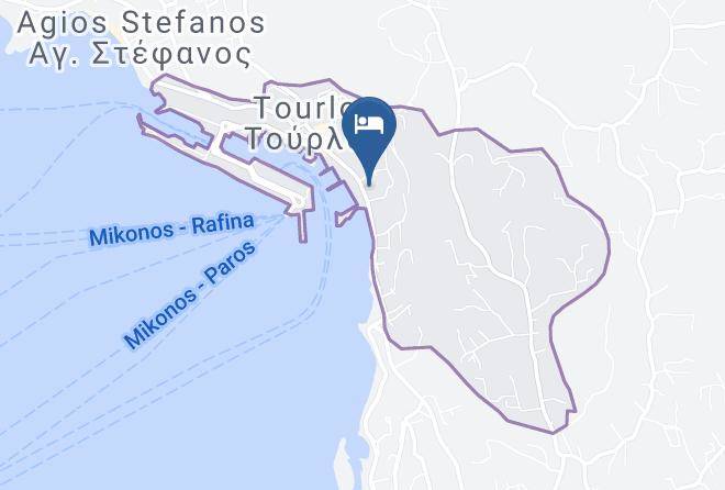 Olia Hotel Mykonos Map