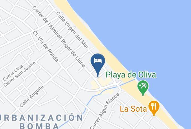 Valencia - Oliva Surf Oficinas Maps