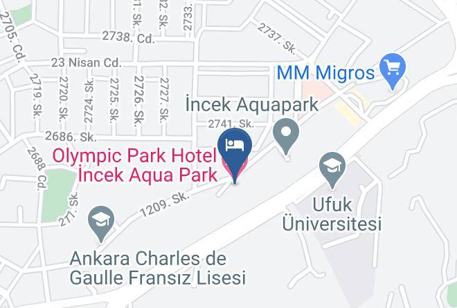 Kizilcasar - Olympic Park Hotel Incek Aqua Park Maps