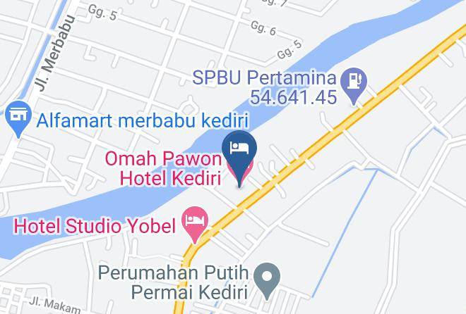 Kediri Regency - Omah Pawon Hotel Kediri Maps