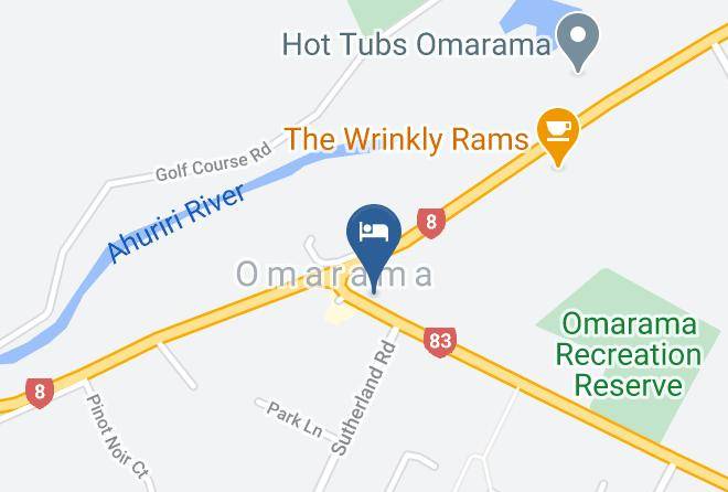 Waitaki Canterbury - Omarama Hotel Maps