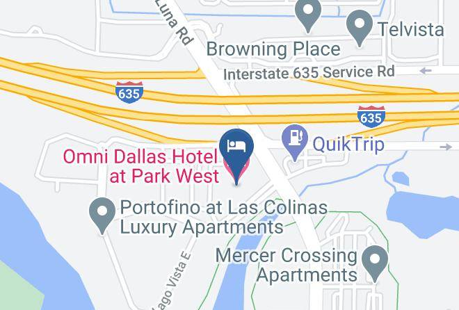 Dallas Park West Hotel Map