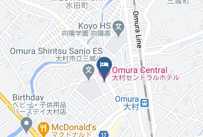 Omura City - Omura Central Hotel Maps