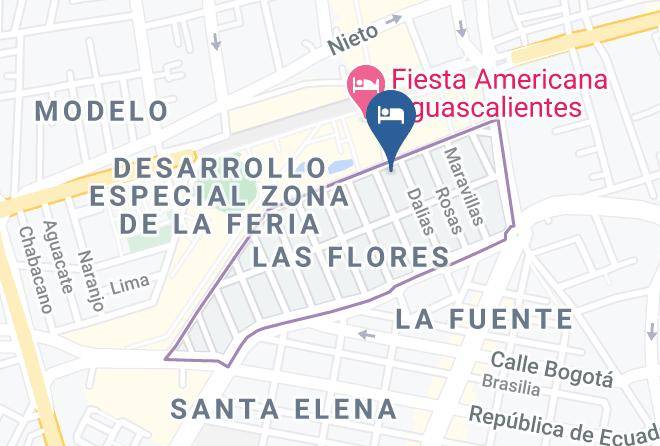 Aguascalientes Las Flores - Hotel One Aguascalientes Maps