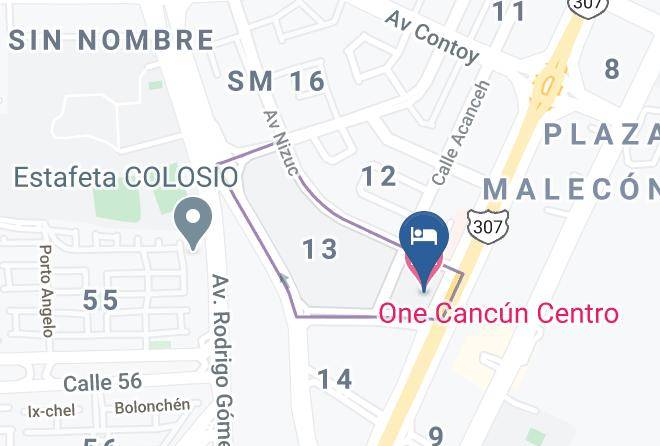 Benito Juarez - One Cancun Centro Maps