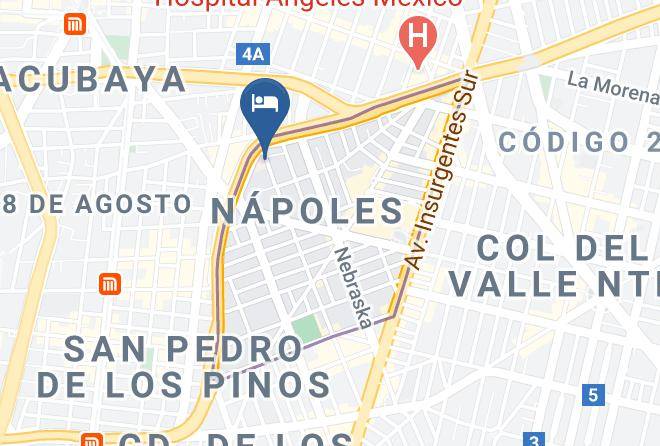 Benito Juarez - Habitacion En La Colonia Napoles Maps