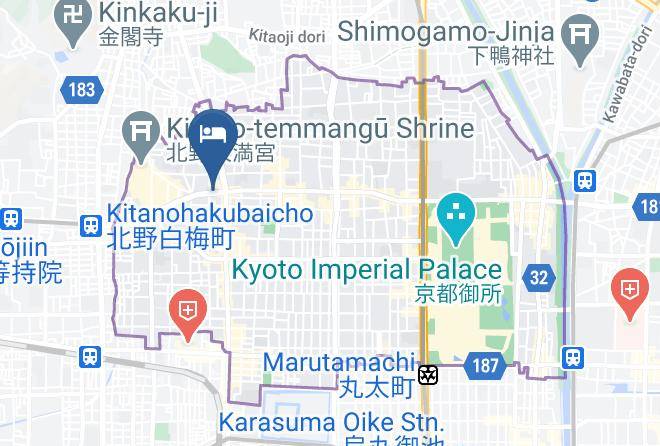 Kyoto City Kamigyo Ward - One More Heart Kamishichiken 4 Maps