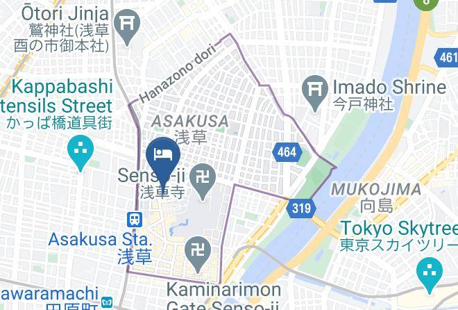 Taito Ward - Onyado Nono Asakusa Natural Hot Springs Maps