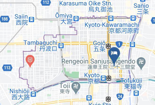 Kyoto City Shimogyo Ward - Onyado Nono Kyotonanajyo Hot Springs Maps