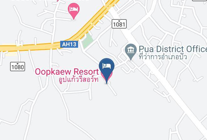 Amphoe Pua - Oopkaew Resort Maps