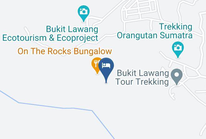 Orang Utan Bungalow Map - North Sumatra - Langkat Regency