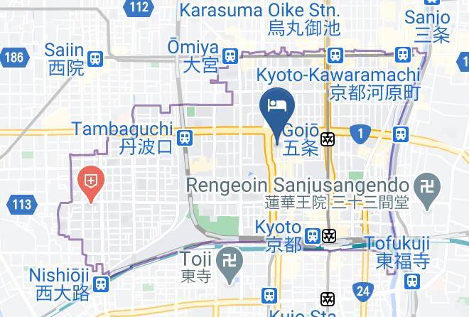 Oriental Hotel Kyoto Rokujo Map