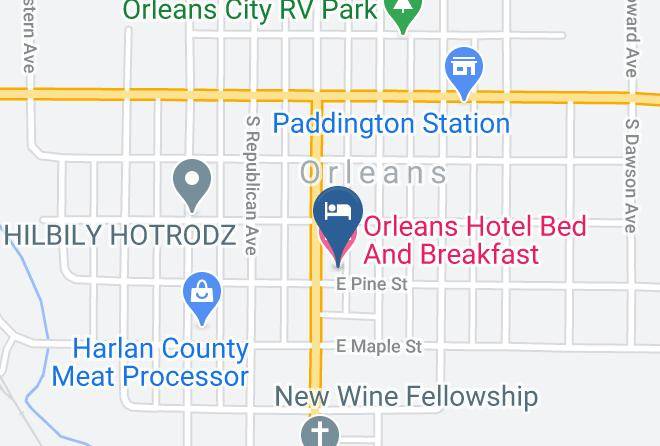 Harlan - Orleans Hotel Bed And Breakfast Maps