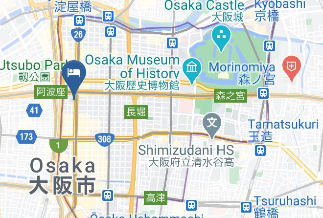 Osaka City Chuo Ward - Osaka Excel Hotel Tokyu Maps