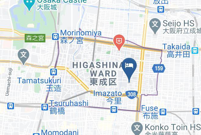 Osaka City Higashinari Ward - Osaka Grand Hotel Maps