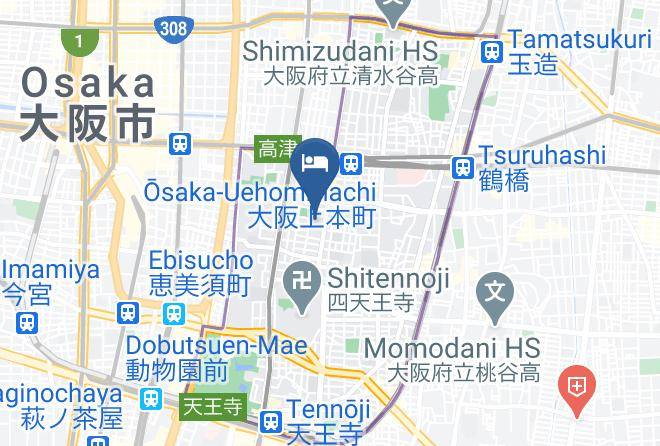 Osaka City Tennoji Ward - Osaka International Exchange Center Hotel Maps