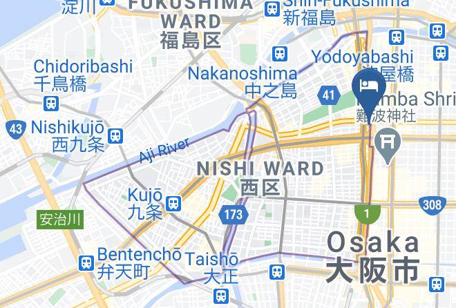 Osaka City Nishi Ward - Osaka Ukiyo E Hotel Maps