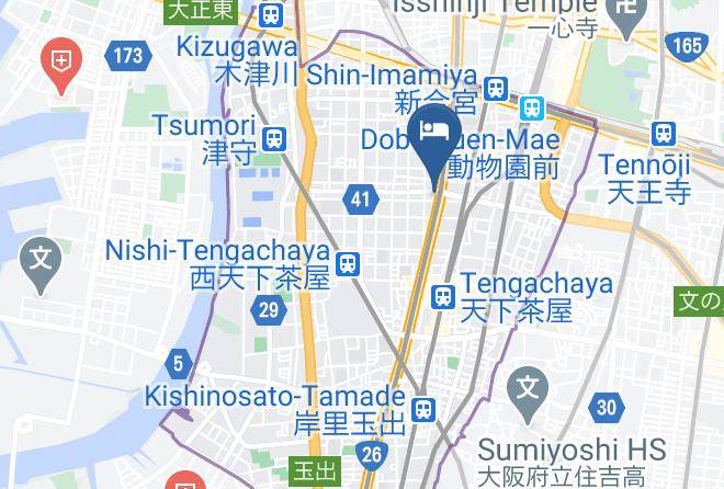 Osaka City Nishinari Ward - Osakamusokaminshuku Hotel Maps