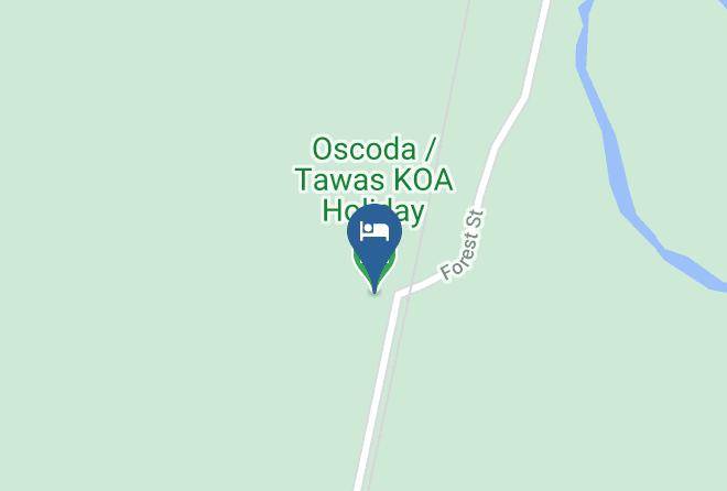 Oscoda Tawas Koa Holiday Map