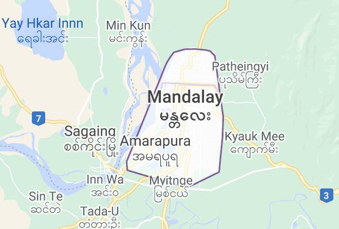 Chanmyatharzi - Ostello Bello Mandalay Maps