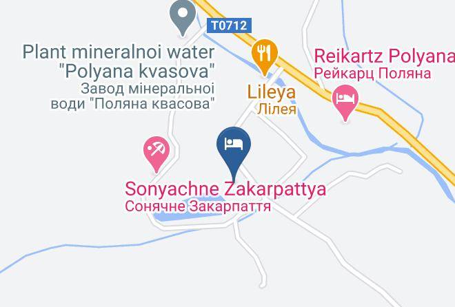 Svaliava Raion - Otel Akva Vita Polyana Maps