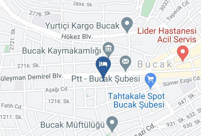 Bucak - Otel Duru Bucak Maps