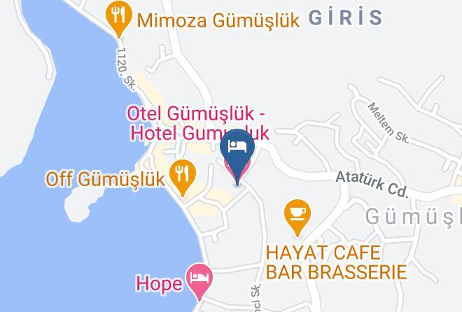 Bodrum - Otel Gumusluk Hotel Gumusluk Maps