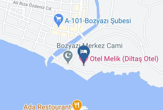 Bozyazi - Otel Melik Maps
