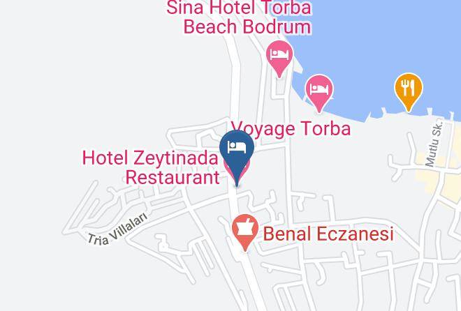 Hotel Zeytinada Restaurant Map - Mugla - Bodrum