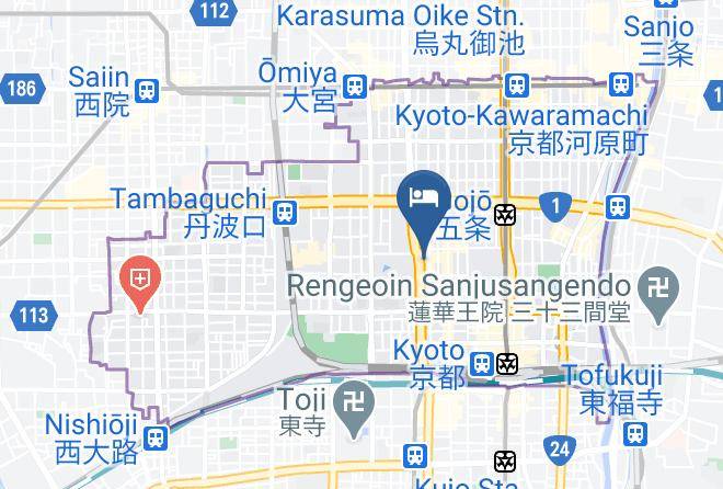 Kyoto City Shimogyo Ward - Owariya Ryokan Maps