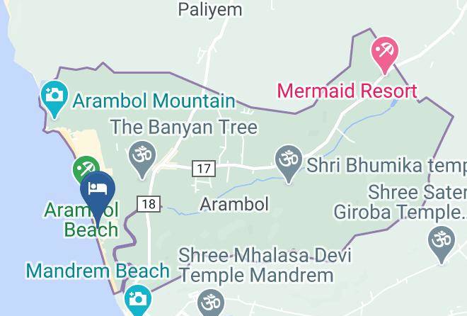 Pernem - Oxygen Adventures Beach Huts & Restaurant Goa Arambol Maps