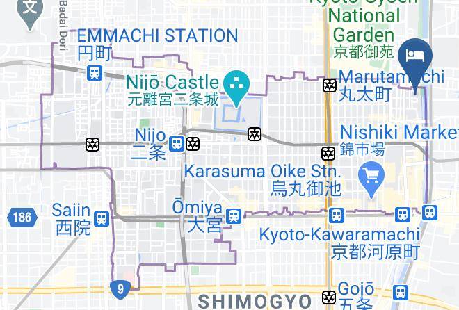 Kyoto City Nakagyo Ward - Oyado Ishicho Maps
