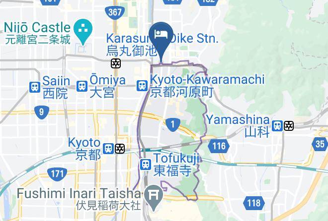 Kyoto City Higashiyama Ward - Oyado Sanjo Machiya Maps