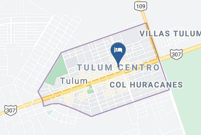 Oyo Hotel Addy Map - Quintana Roo - Tulum